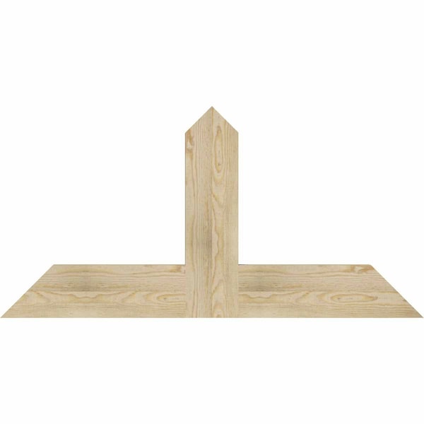 Ekena Millwork Portland Rough Sawn Timber Gable Bracket, Douglas Fir, 48"W x 24"H x 2"D x 6"F, 12/12 Pitch GBW048X24X0206POR00RDF - main